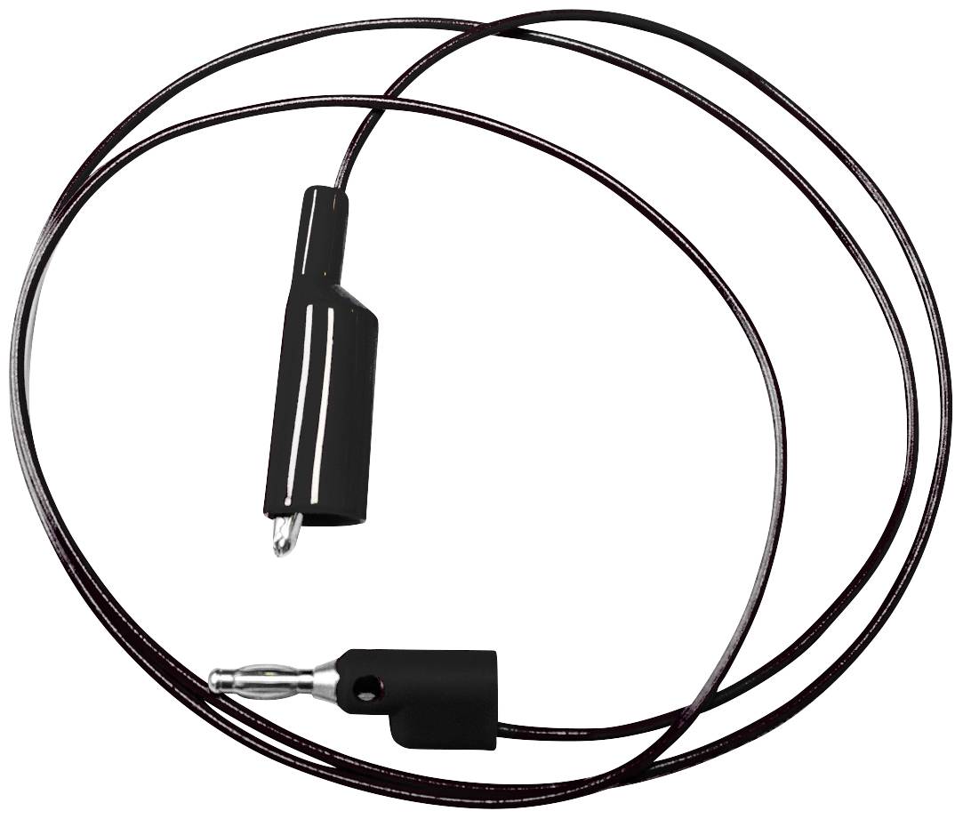 Mueller Electric BU-2030-A-48-0 Messleitung Bananenstecker 4mm Krokoklemmen 1.2m Schwarz 1St.