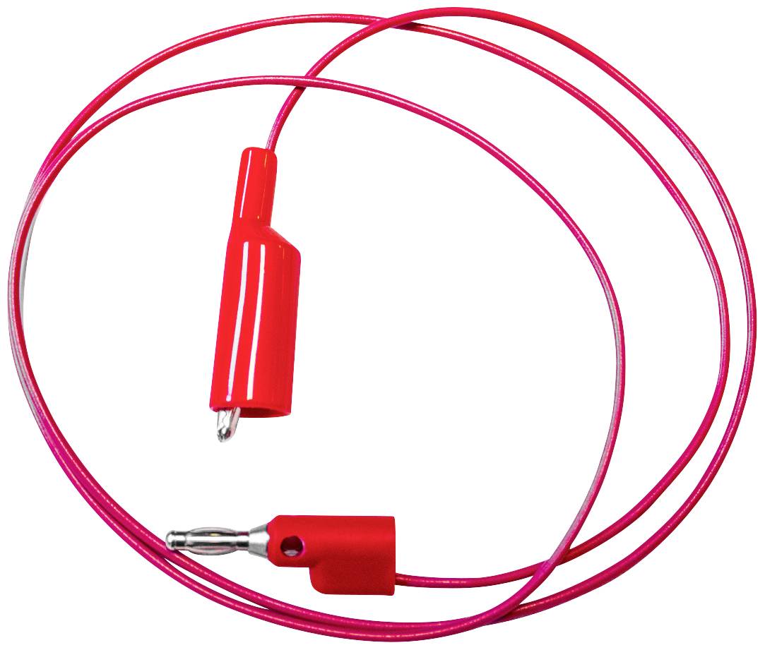 Mueller Electric BU-2030-A-96-2 Messleitung Bananenstecker 4 mm Krokoklemmen 2.4 m Rot 1 St.