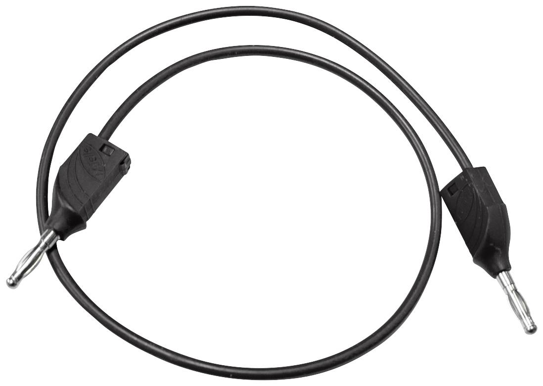 Mueller Electric BU-2929-M-20-0 Messleitung Bananenstecker 4 mm Bananenstecker 4 mm 0.5 m Schwarz 1