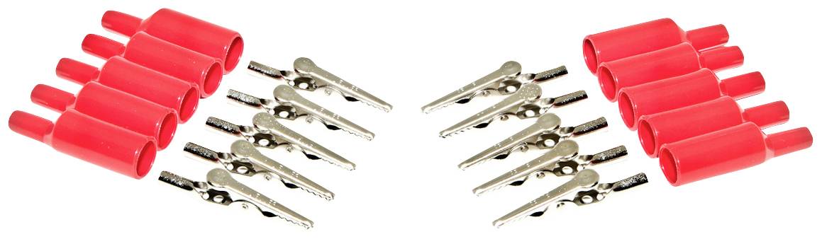 Mueller Electric BU-P2240-2 Krokodilklemme Rot Länge: 54.61 mm 1 Set