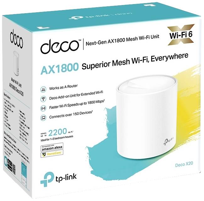 TP-LINK Deco X20 einzeln Mesh-Netzwerk 1800 MBit/s 2.4 GHz, 5 GHz