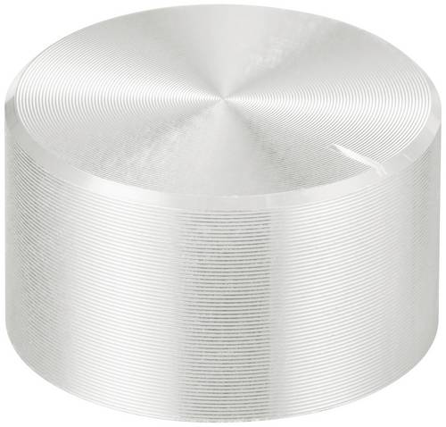 TRU COMPONENTS TC-11696456 Drehknopf mit Knopfmarkierung Silber (Ø x H) 23 mm x 13 mm Aluminium, Pl