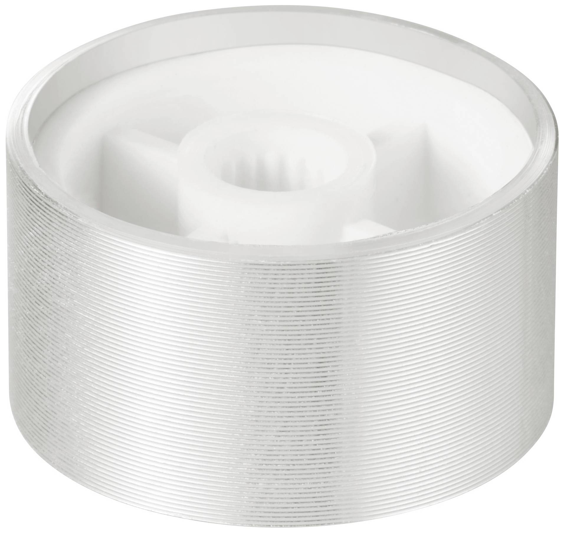 TRU COMPONENTS TC-11696456 Drehknopf mit Knopfmarkierung Silber (Ø x H) 23 mm x 13 mm Aluminium, Pl