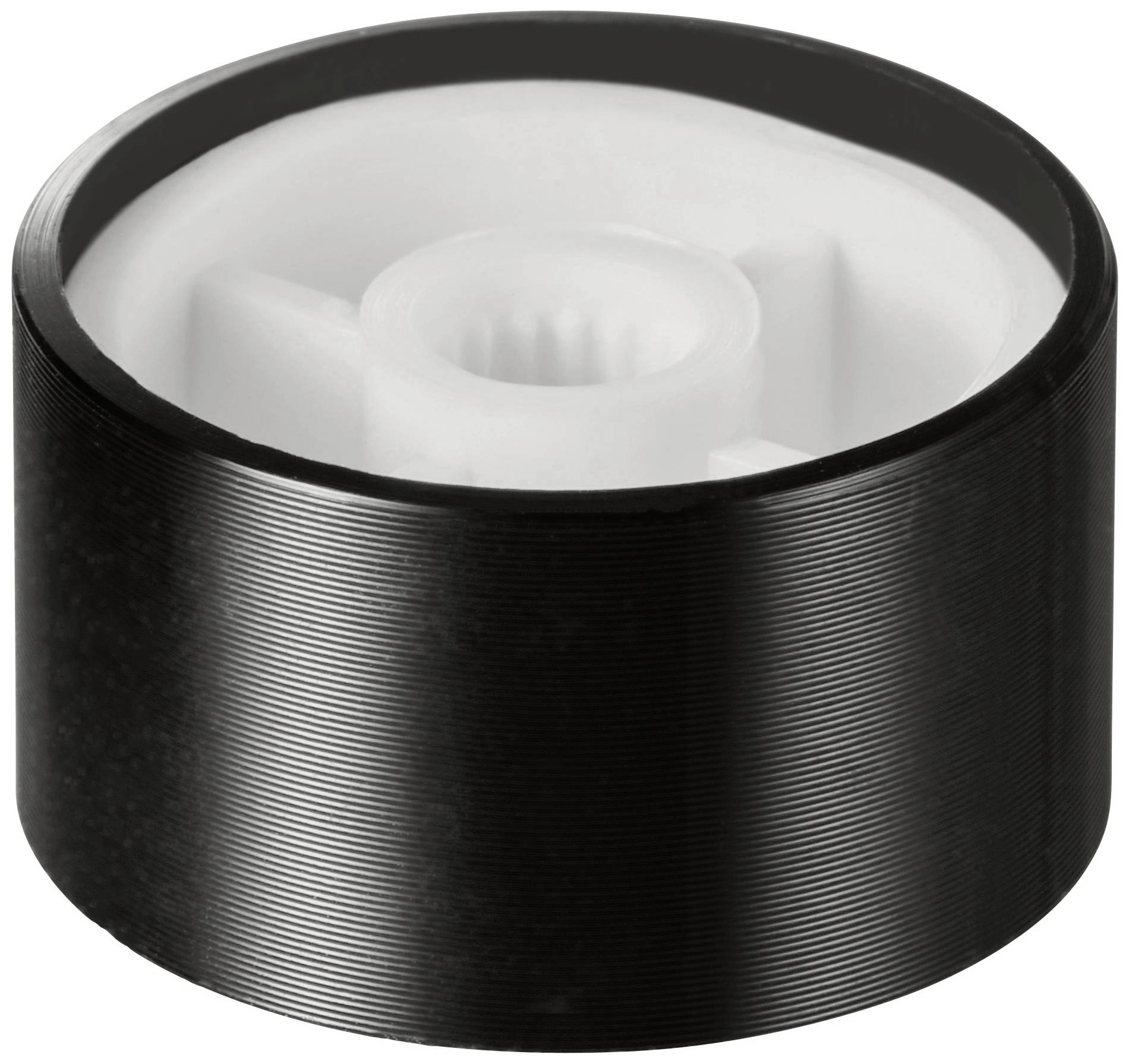 TRU COMPONENTS TC-11696460 Drehknopf mit Knopfmarkierung Schwarz (Ø x H) 23mm x 13mm Aluminium, Plastik