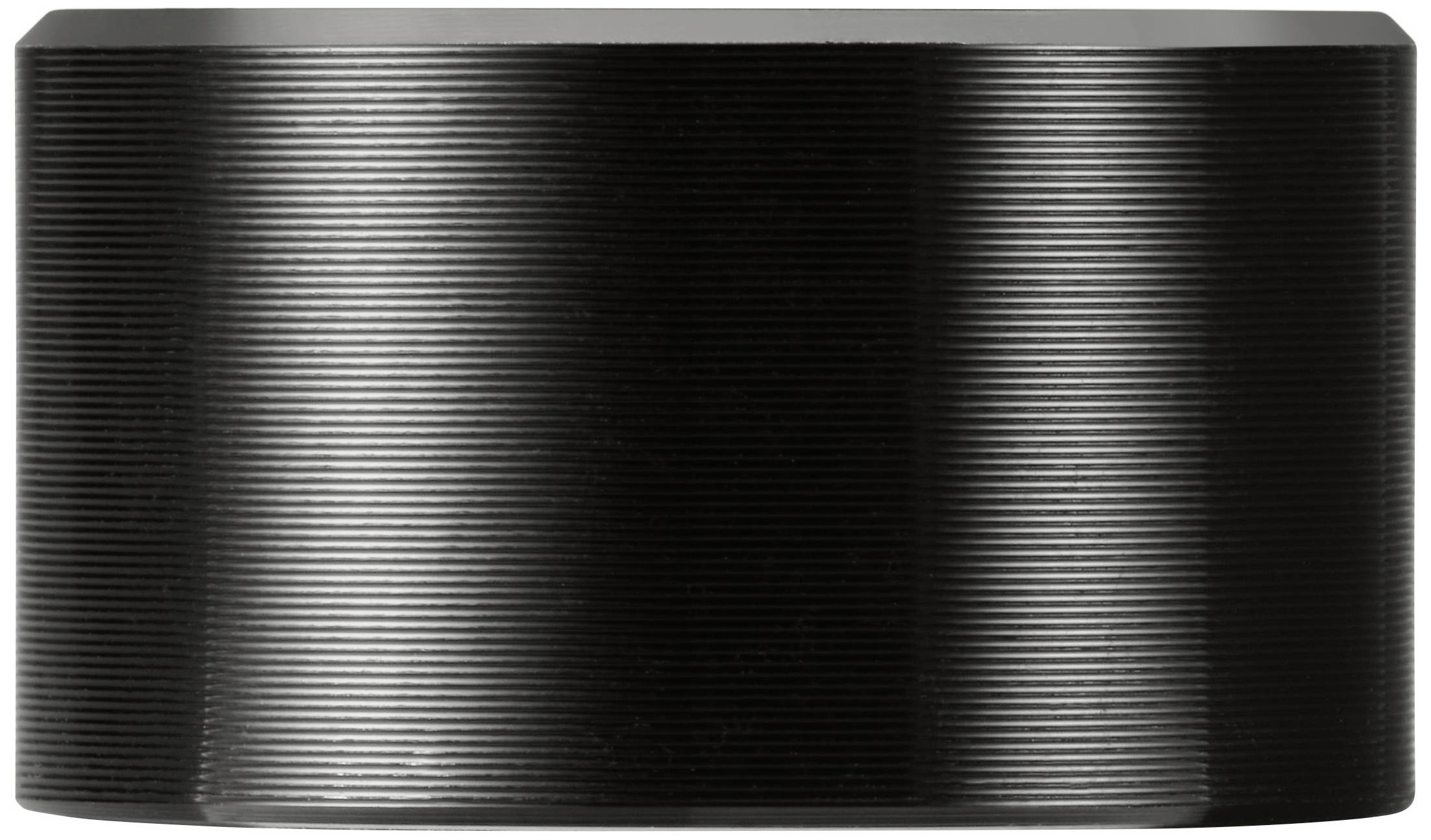 TRU COMPONENTS TC-11696460 Drehknopf mit Knopfmarkierung Schwarz (Ø x H) 23mm x 13mm Aluminium, Plastik