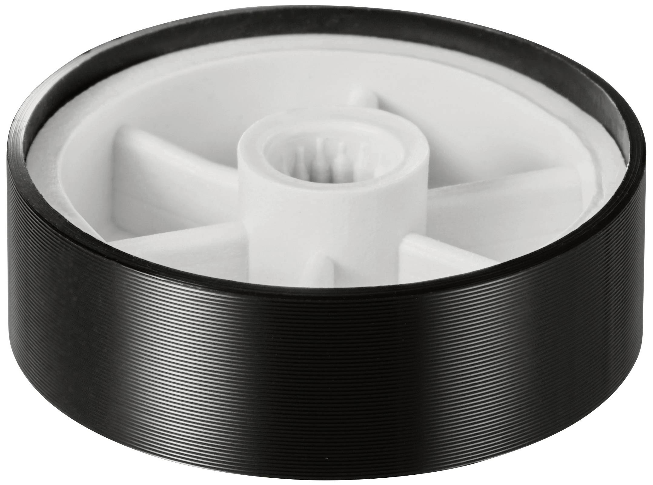 TRU COMPONENTS TC-11696488 Drehknopf mit Knopfmarkierung Schwarz (Ø x H) 29mm x 10mm Aluminium, Plastik