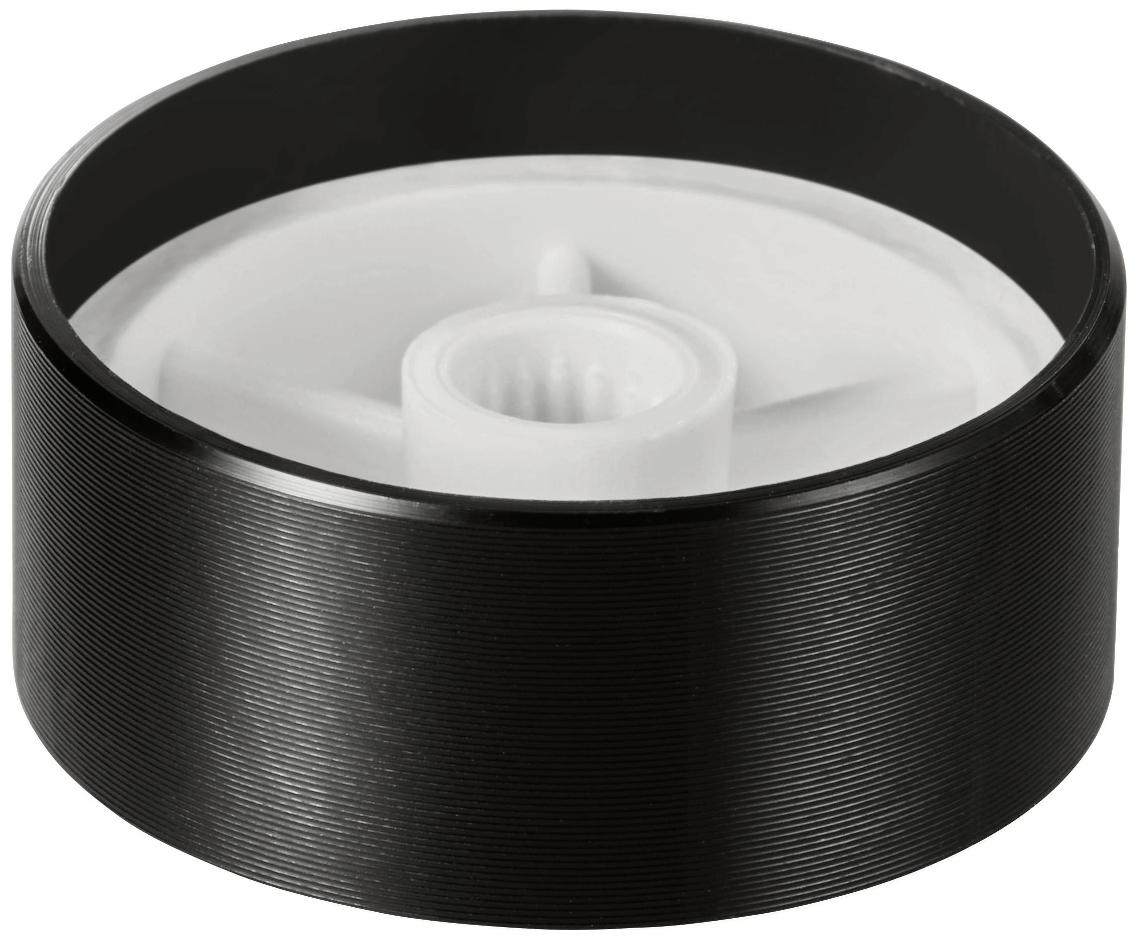 TRU COMPONENTS TC-11696500 Drehknopf mit Knopfmarkierung Schwarz (Ø x H) 30mm x 13mm Aluminium, Plastik