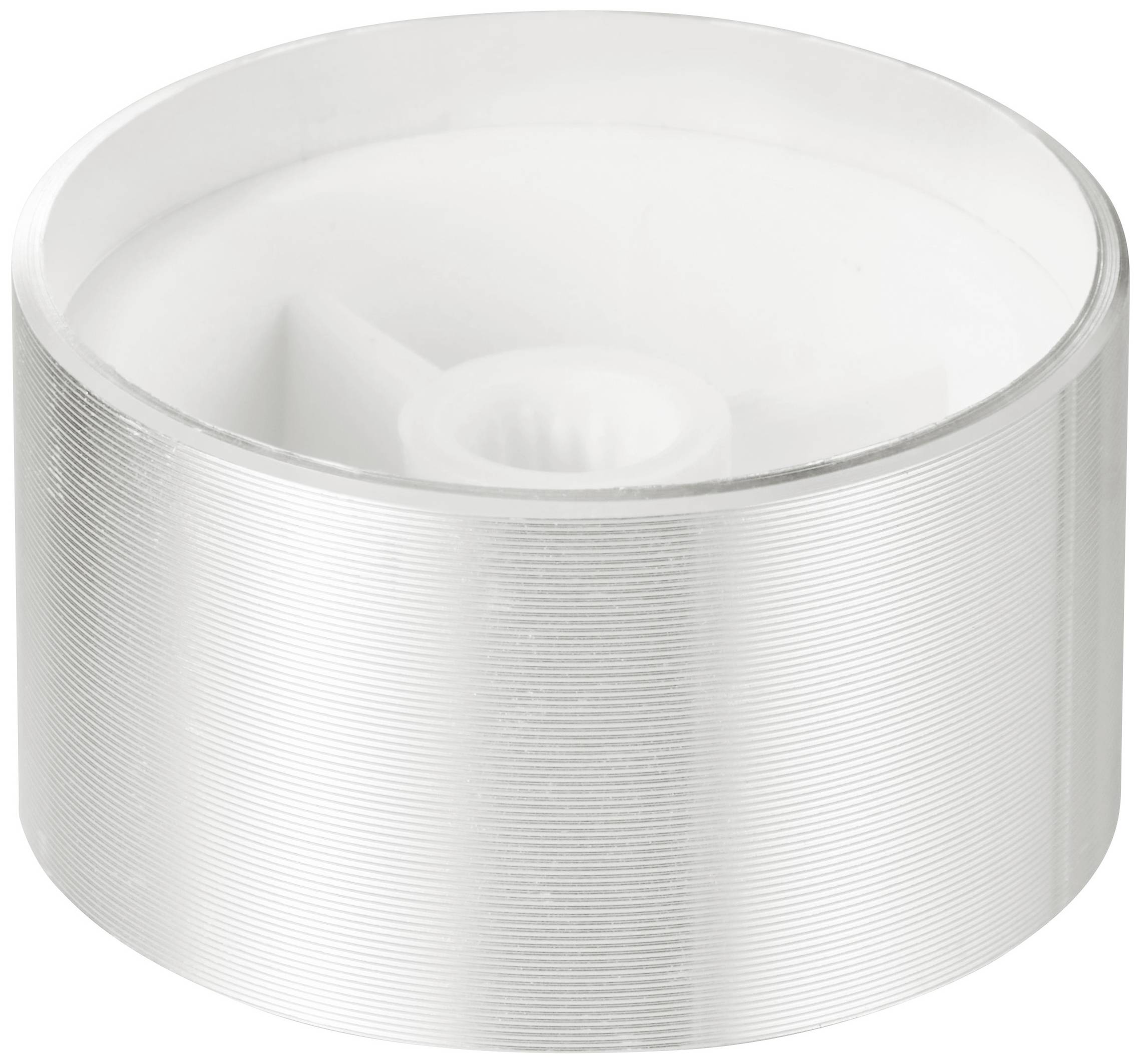 TRU COMPONENTS TC-11696504 Drehknopf mit Knopfmarkierung Silber (Ø x H) 30mm x 17mm Aluminium, Plastik
