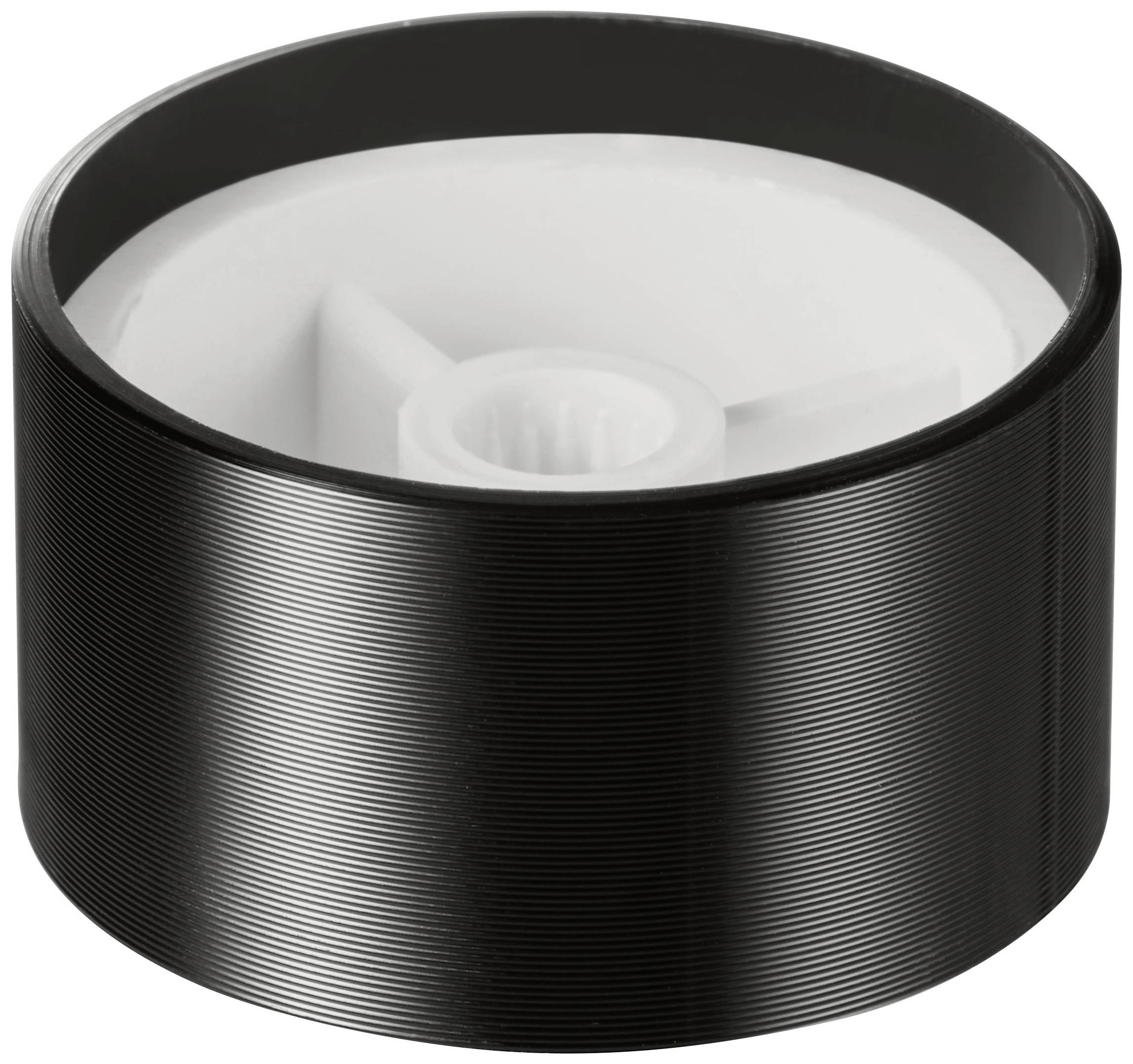 TRU COMPONENTS TC-11696508 Drehknopf mit Knopfmarkierung Schwarz (Ø x H) 30mm x 17mm Aluminium, Plastik