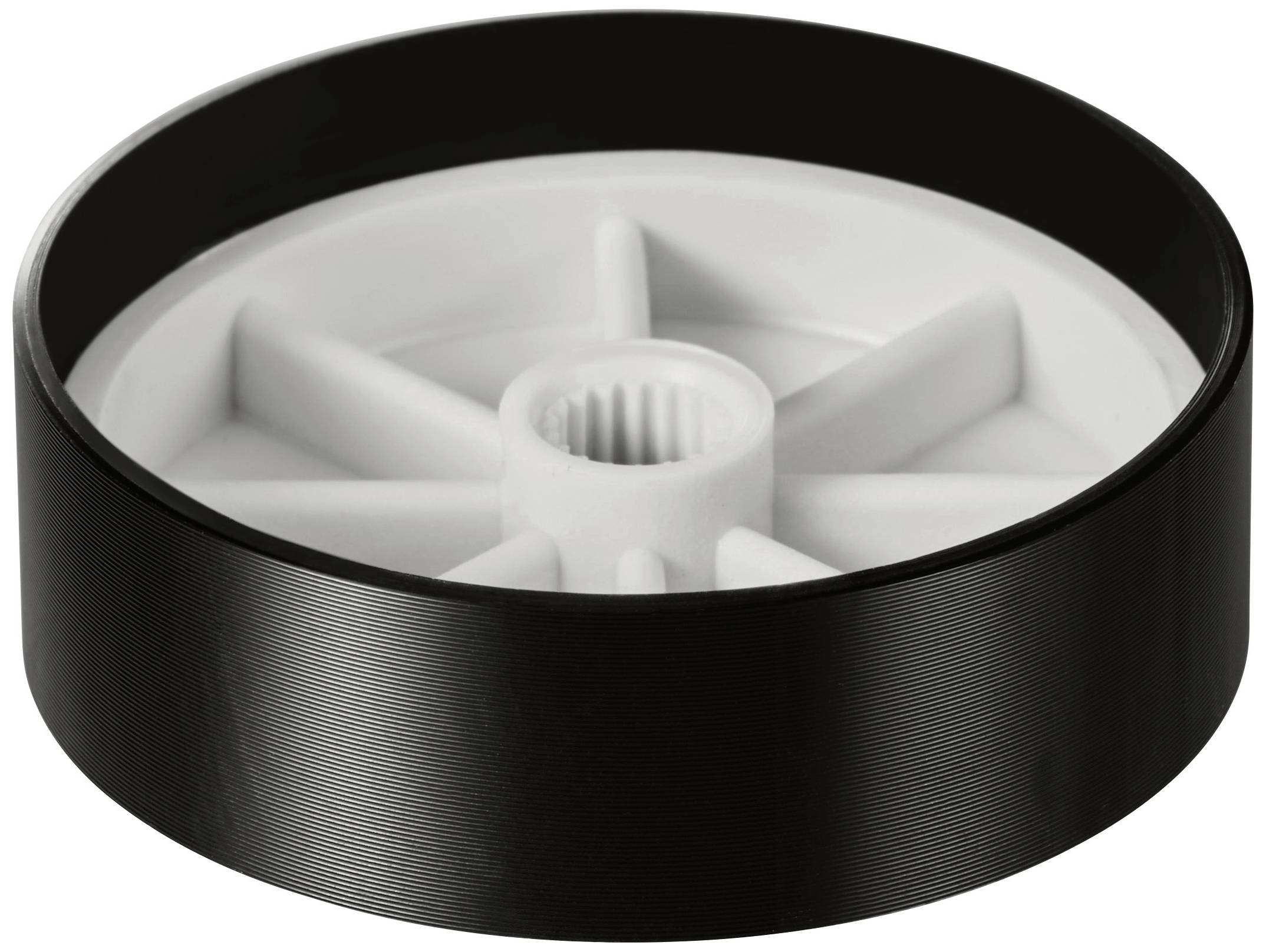 TRU COMPONENTS TC-11696516 Drehknopf mit Knopfmarkierung Schwarz (Ø x H) 40mm x 13mm Aluminium, Plastik