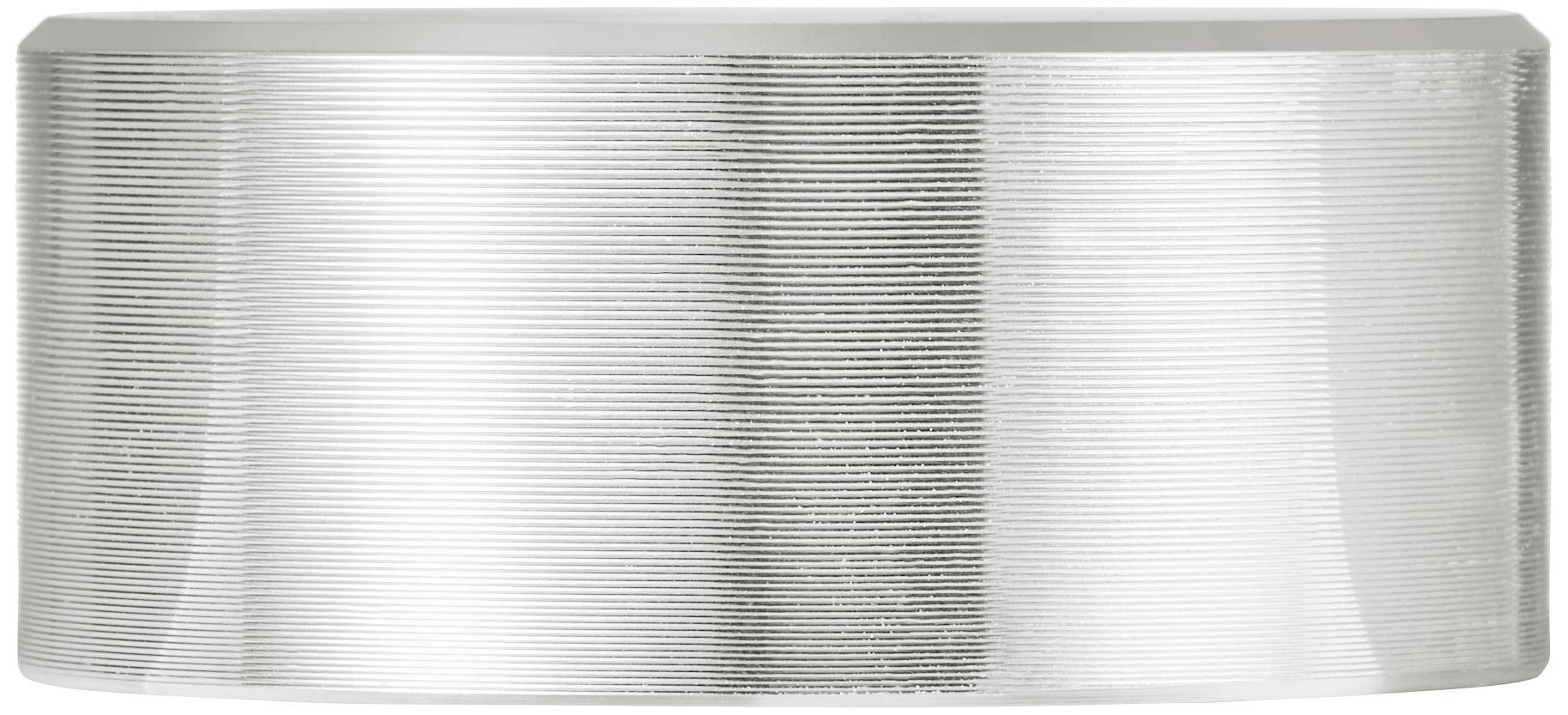 TRU COMPONENTS TC-11696520 Drehknopf mit Knopfmarkierung Silber (Ø x H) 40mm x 17mm Aluminium, Plastik