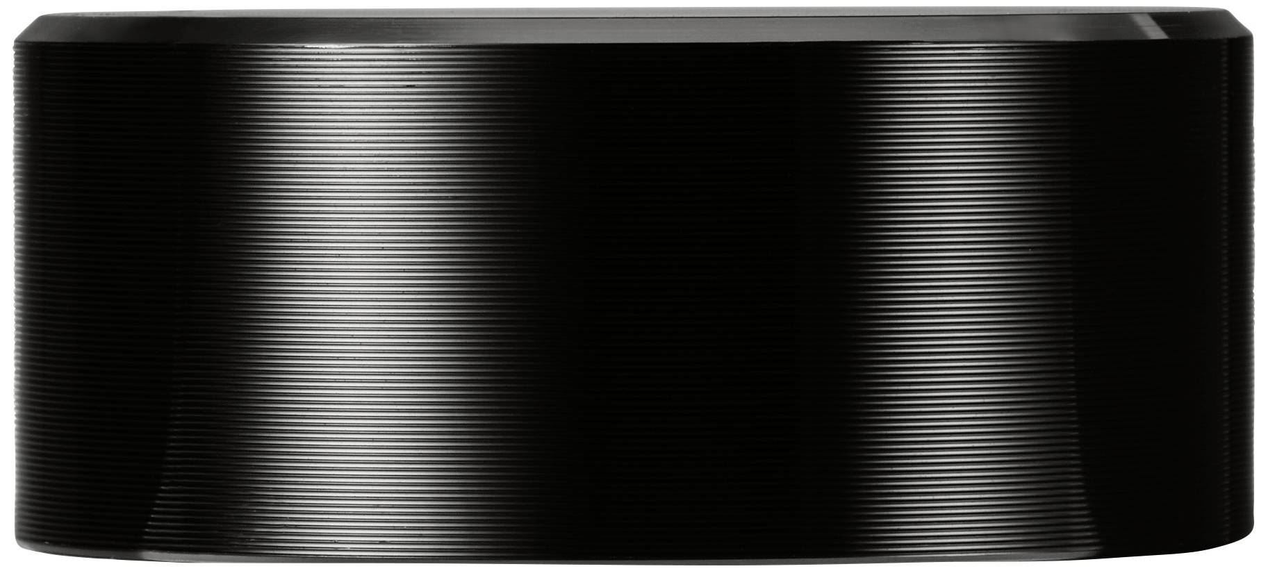 TRU COMPONENTS TC-11696524 Drehknopf mit Knopfmarkierung Schwarz (Ø x H) 40mm x 17mm Aluminium, Plastik