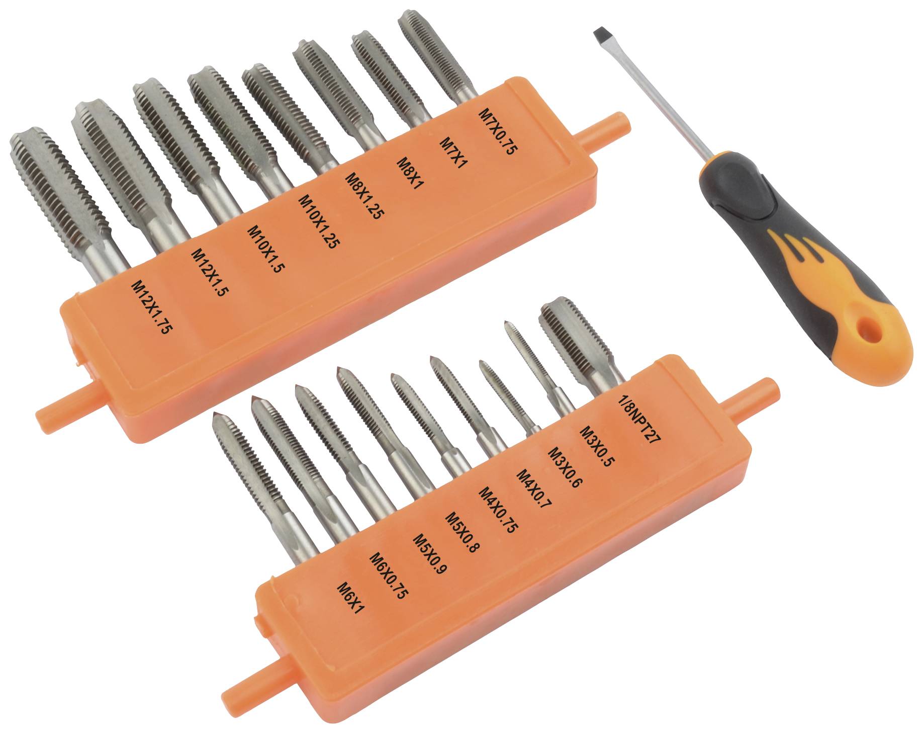 Brüder Mannesmann M53230 Gewindeeinsatz 40teilig M3, M4, M5, M6, M7, M8, M10, M12