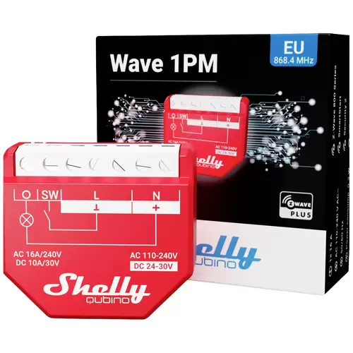 Shelly Qubino Wave 1PM Schaltaktor Z-Wave, Z-Wave+ Shelly Qubino Wave 1PM Schaltaktor Z-Wave, Z-Wave+