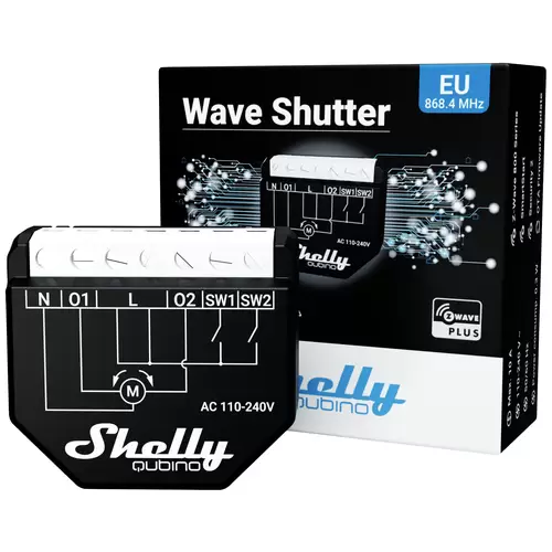 Shelly Qubino Wave Shutter Rollladenaktor Z-Wave, Z-Wave+ Shelly Qubino Wave Shutter Rollladenaktor Z-Wave, Z-Wave+