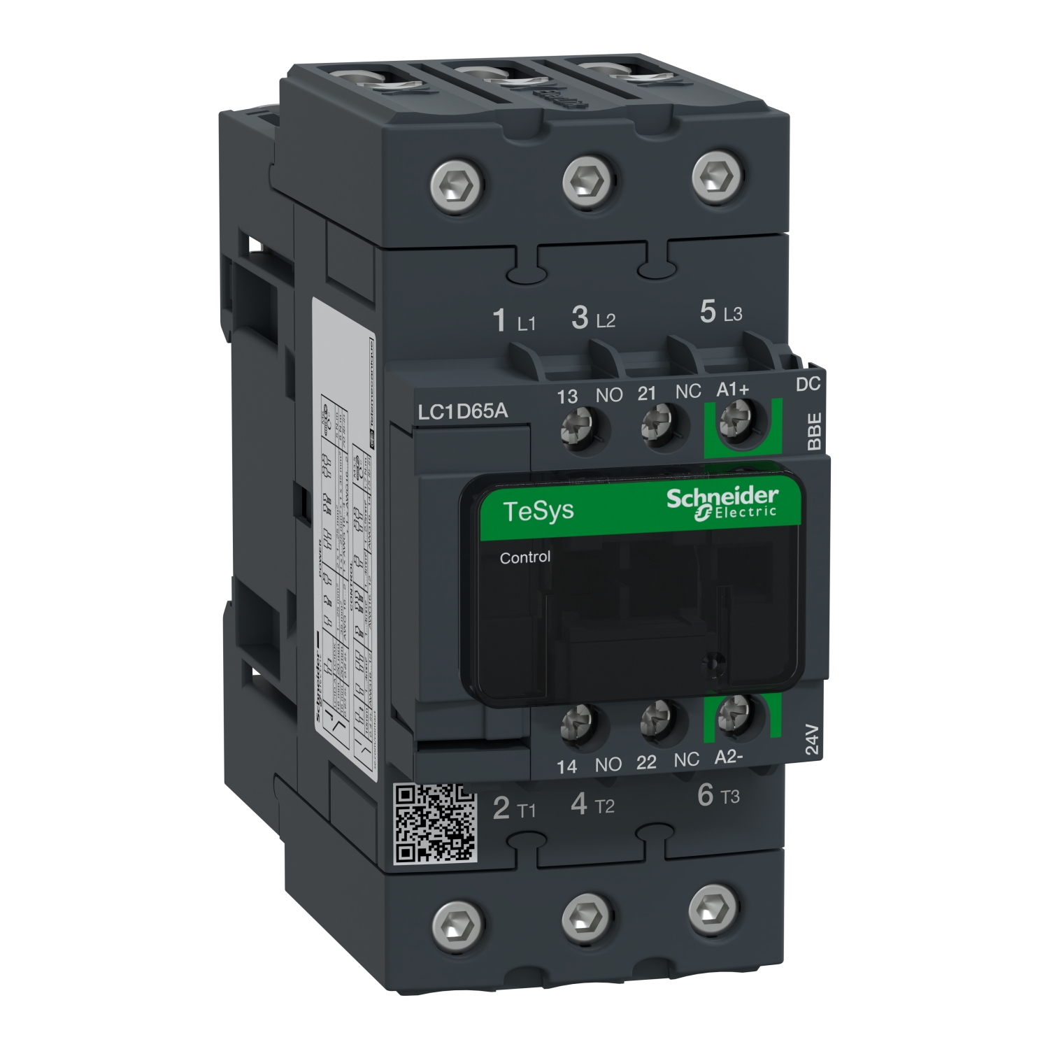 Schütz von Schneider Electric, Modell TeSys D, 3-polig, mit Steuerklemmen, geeignet für die Steuerung von Elektromotoren.