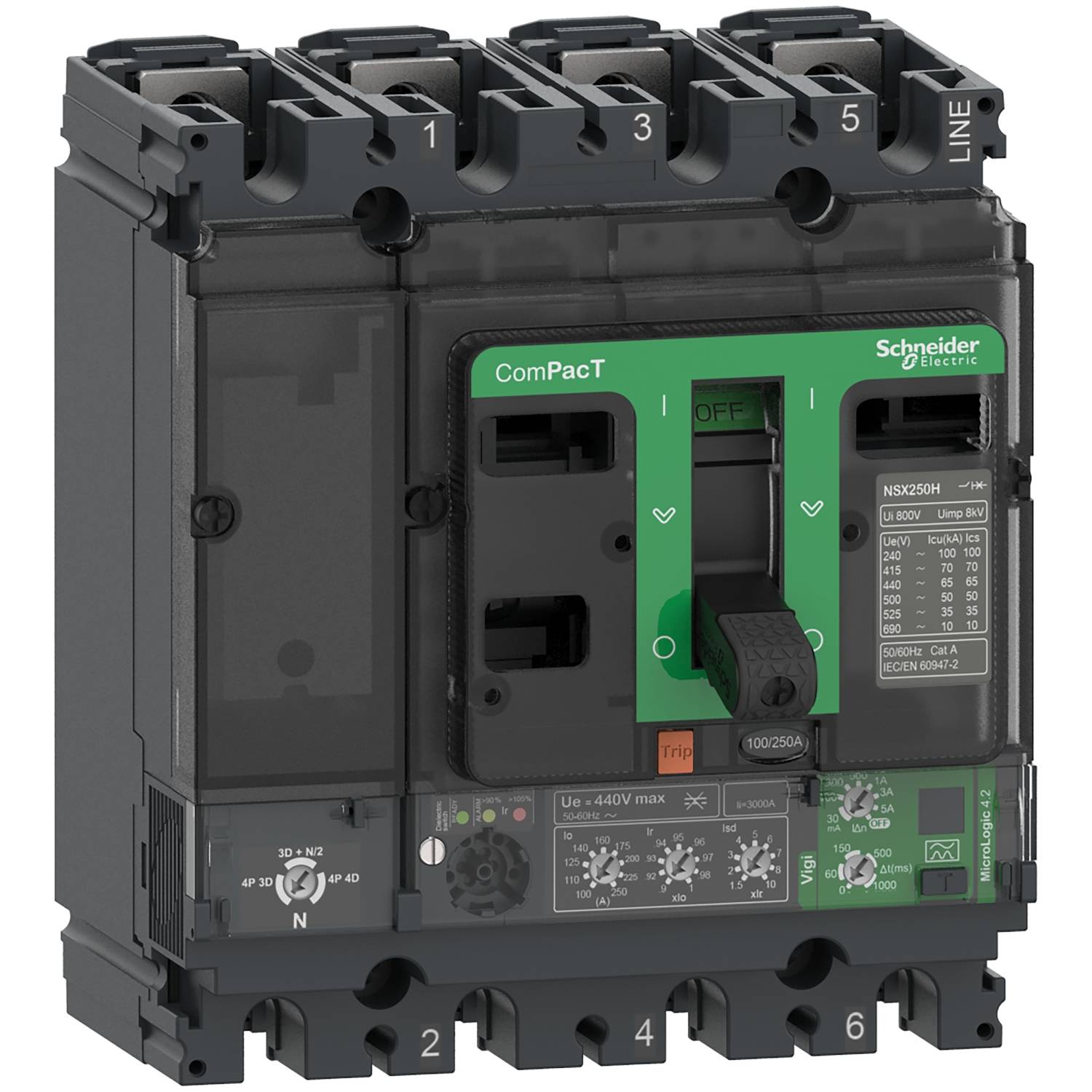 Schneider Electric C10H44V100 Leistungsschalter 1St.