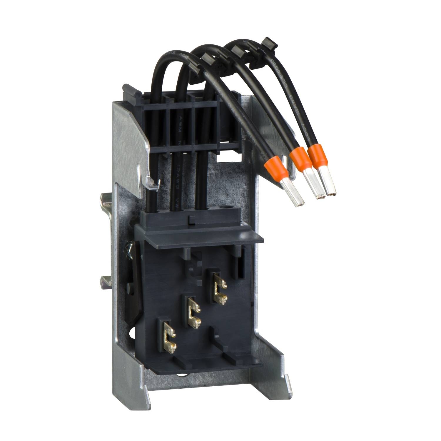 Metallgehäuse mit mehreren Kabeln und Steckverbindungen. Technikkomponente, möglicherweise Teil einer elektrischen oder mechanischen Anlage.