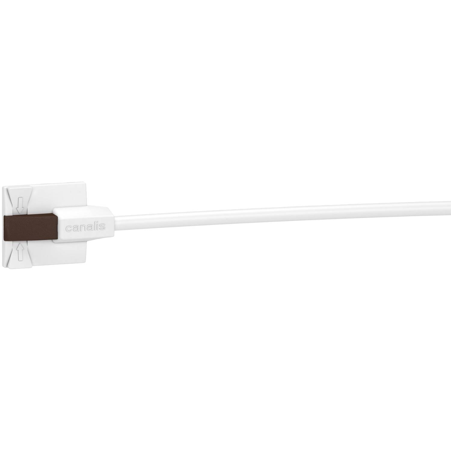 Ein weißes, rechteckiges elektromagnetisches Gerät mit der Aufschrift 'canaïs'. Es hat ein langes, weißes Kabel, das rechts herausführt.