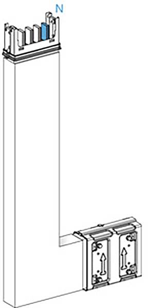 Diagramm einer mechanischen Vorrichtung mit vertikaler Schiene, zeigt die Bewegungsrichtung nach oben und unten mit Pfeilen.​