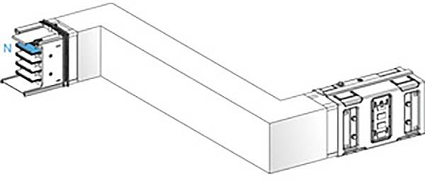 Ein schematisches Diagramm zeigt einen rechteckigen Lüftungskanal mit zwei Verbindungen und einer markierten Verbindung namens 'N'.