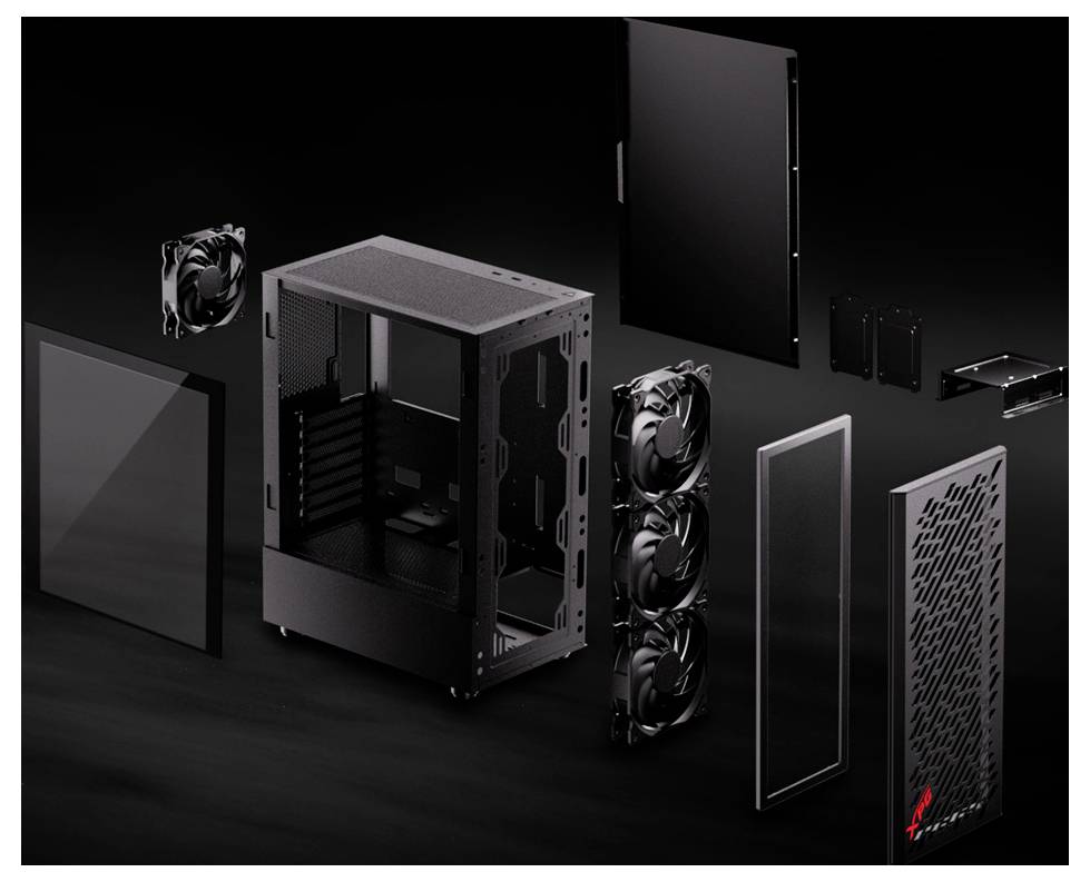 XPG VALOR AIR Midi-Tower PC-Gehäuse Schwarz