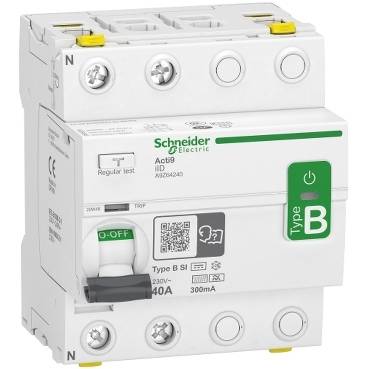 Schneider Electric A9Z64240 Fehlerstrom-Schutzschalter allstromsensitiver FI B 40A 0.3A