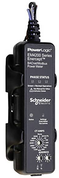 Leistungszähler-Einphasenmodul von Schneider Electric mit Statusanzeige für jede Phase und Stromregleranzeige.