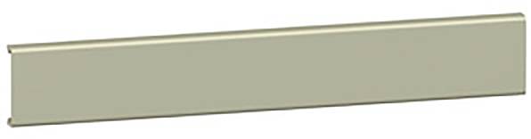 Ein schlichtes, rechteckiges Metallprofil in hellem Beige, ohne sichtbare Details oder Muster.