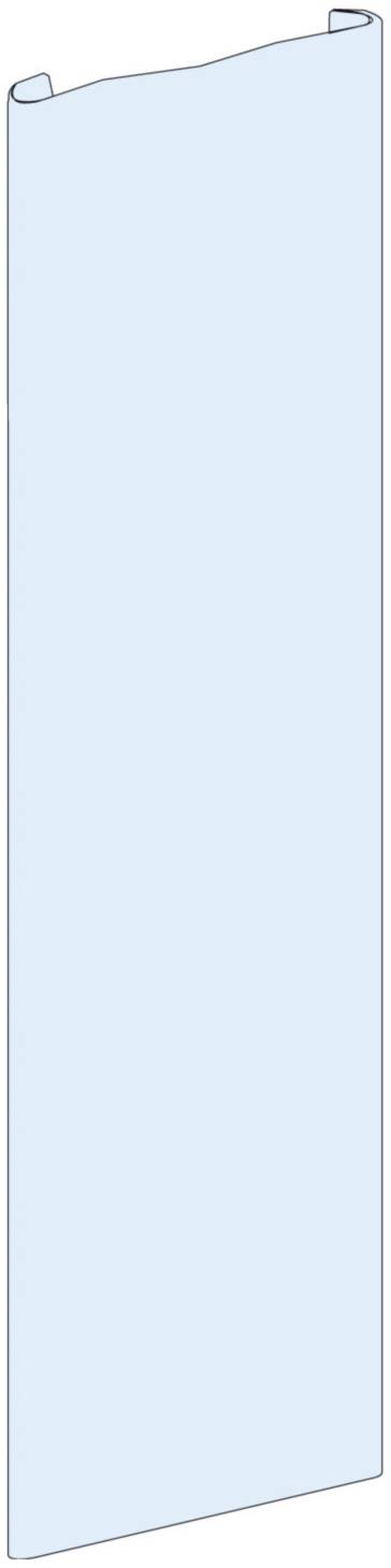 Illustration eines langen, schmalen, blauen Rechtecks.