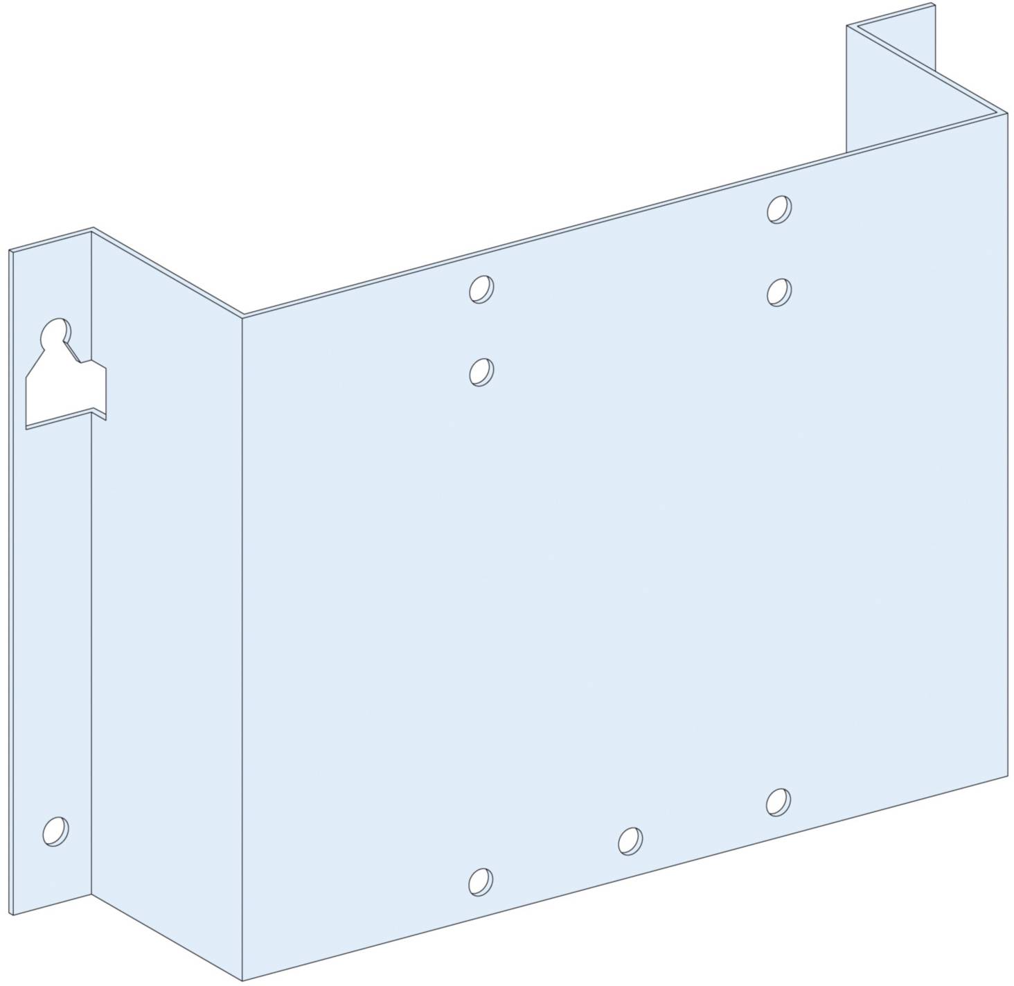 Metallschiene mit Löchern zur Wandmontage. Eignet sich als Halterung oder Befestigung.
