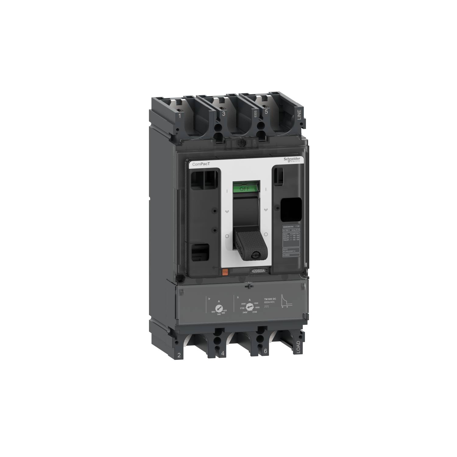 Schneider Electric C63S3TM600D Leistungsschalter 1St.