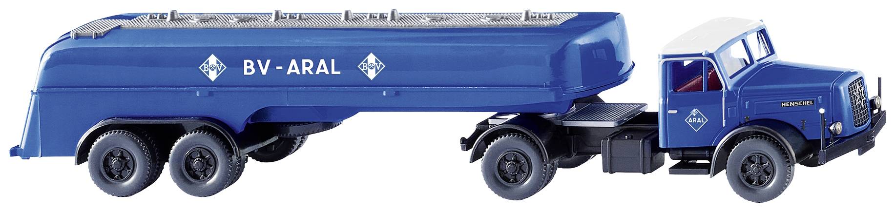 Wiking 0806 97 H0 LKW Modell Henschel Tanksattelzug Aral