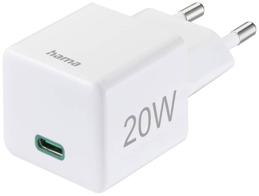 Hama USB-Ladegerät 20W Innenbereich, Steckdose Ausgangsstrom (max.) 3000mA USB-C® Anzahl Ausgänge: 1 x
