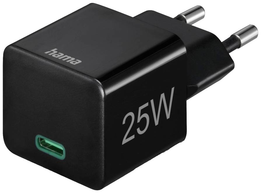Hama USB Ladegerät 25 W 1x USB-C® Schwarz Innenbereich