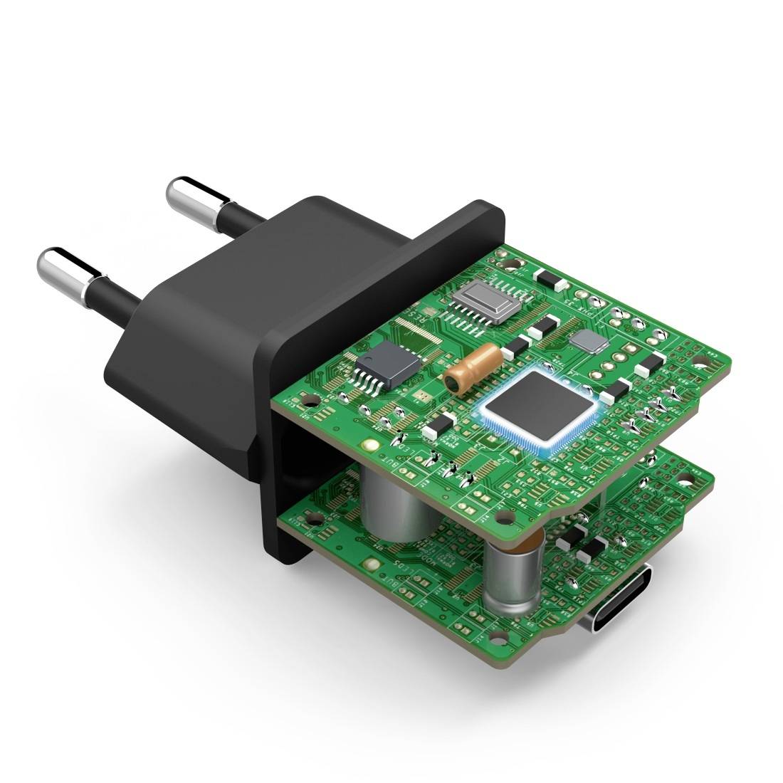 hama 00201651 Schnellladegerät, USB-C, Mini-Ladegerät, PD, 25 W, Schwarz