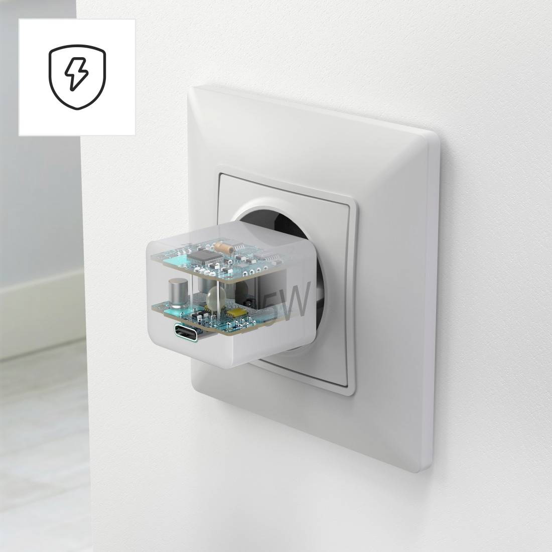 Hama USB Ladegerät 25 W USB-C® Weiß Innenbereich, Steckdose