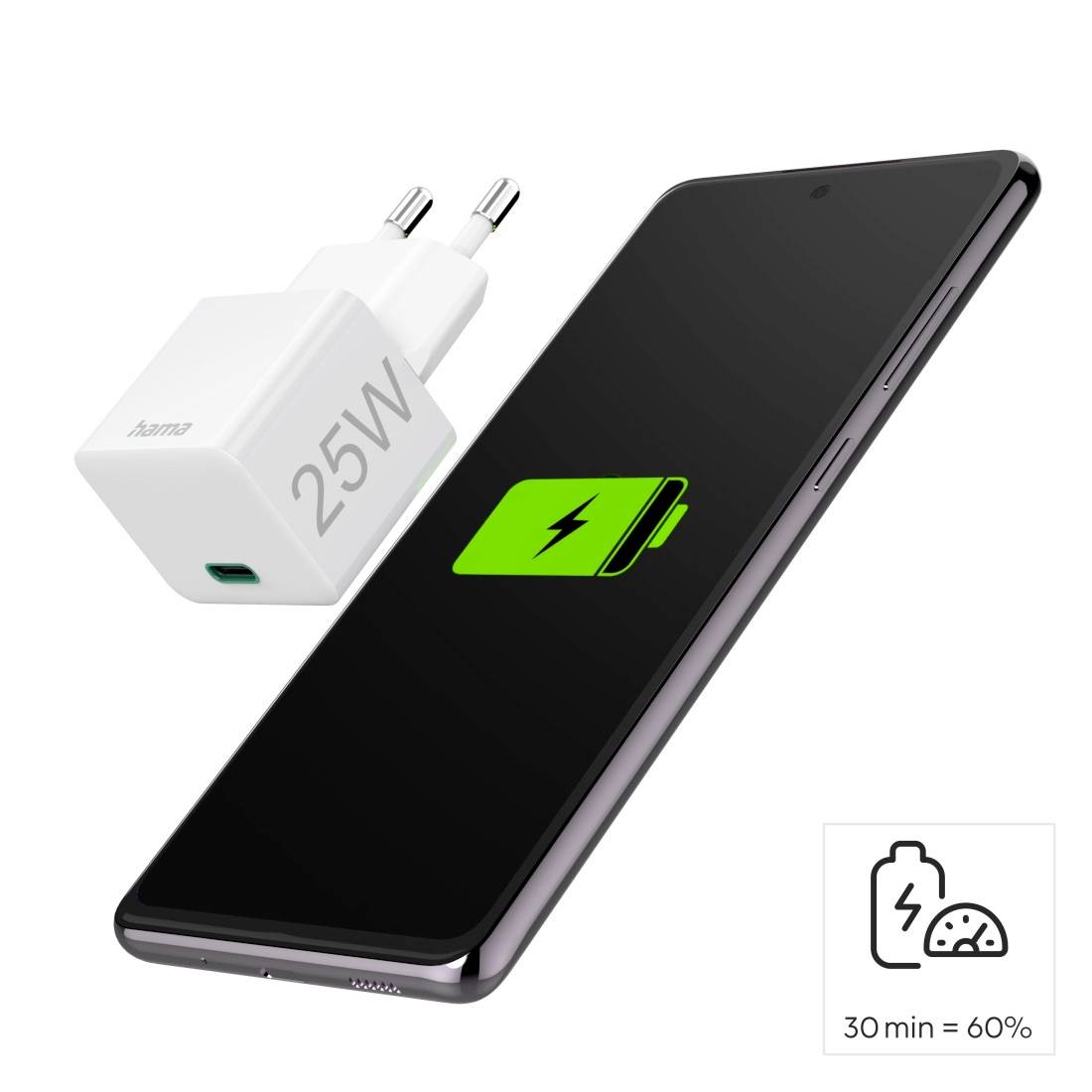 Hama USB Ladegerät 25 W USB-C® Weiß Innenbereich, Steckdose