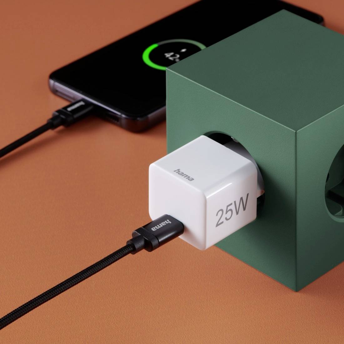 Hama USB Ladegerät 25 W USB-C® Weiß Innenbereich, Steckdose