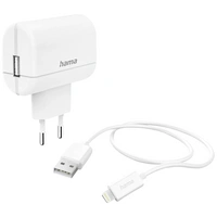 Hama USB Ladegerät 12W 1x USB-A, 1x Apple Lightning Weiß Innenbereich Hama USB Ladegerät 12W 1x USB-A, 1x Apple Lightning Weiß Innenbereich