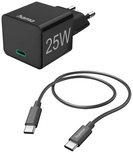 Hama Mini 25W USB-Ladegerät 25W Innenbereich, Steckdose Ausgangsstrom (max.) 3000mA Anzahl Ausgäng