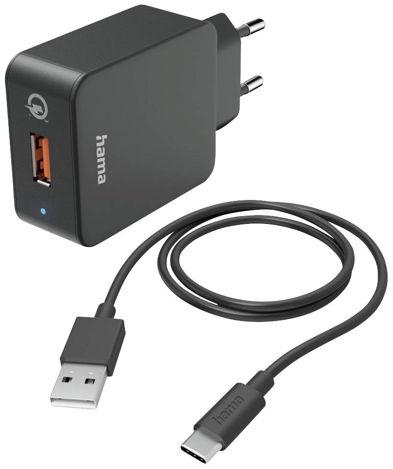 Hama USB Ladegerät 19.5W 1x USB-C® Schwarz Innenbereich