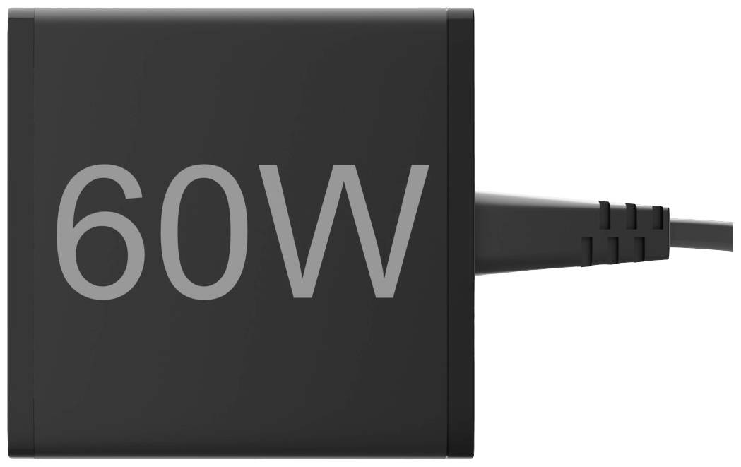 Hama USB Ladestation 60 W USB-A, USB-C® Schwarz Innenbereich