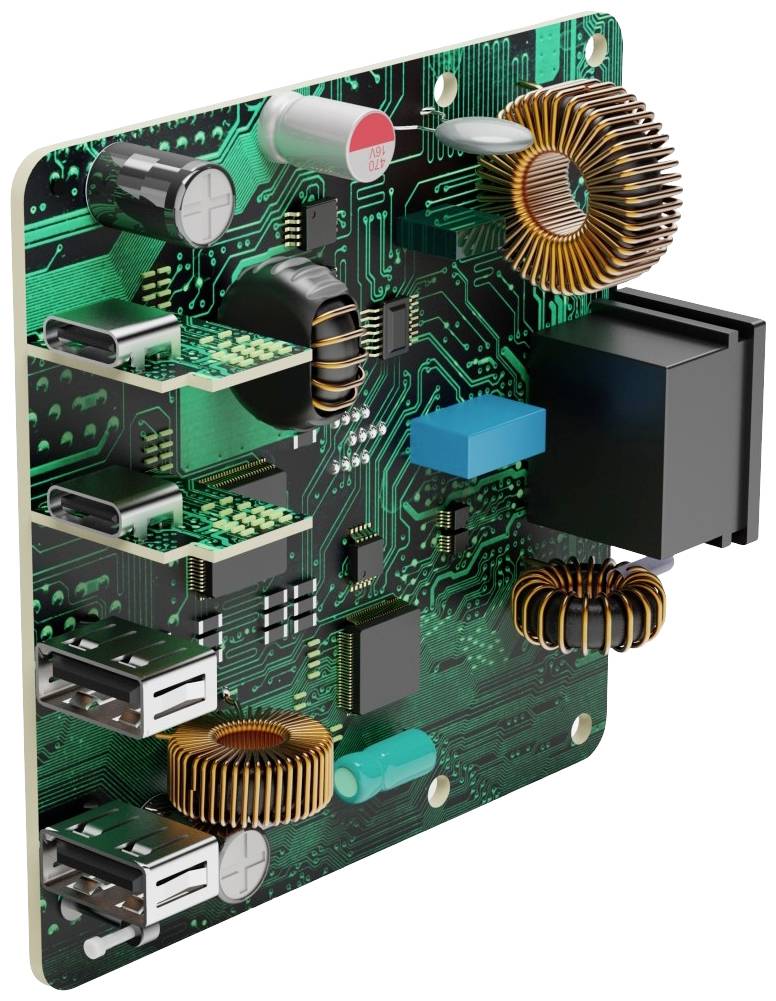 Hama USB Ladestation 60 W USB-A, USB-C® Schwarz Innenbereich