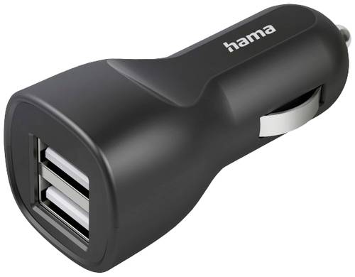 Hama Car Charger 12W USB-Ladegerät 12W KFZ, LKW Ausgangsstrom (max.) 2400mA Anzahl Ausgänge: 2 x U