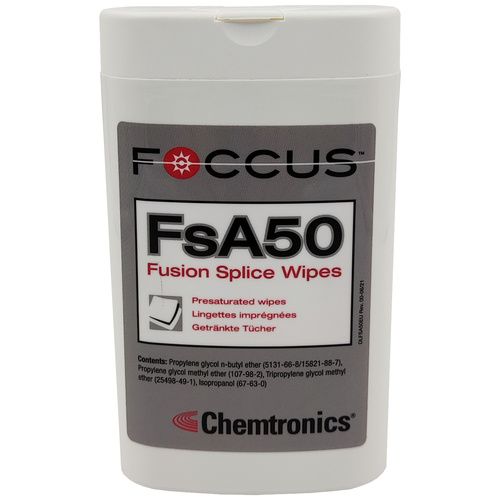 Chemtronics Nassreinigungstücher für Fusionsspleiße FSA50 Anzahl: 50 St.