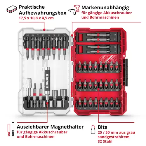 Einhell 118953 Bit-Set 42teilig Einhell 118953 Bit-Set 42teilig