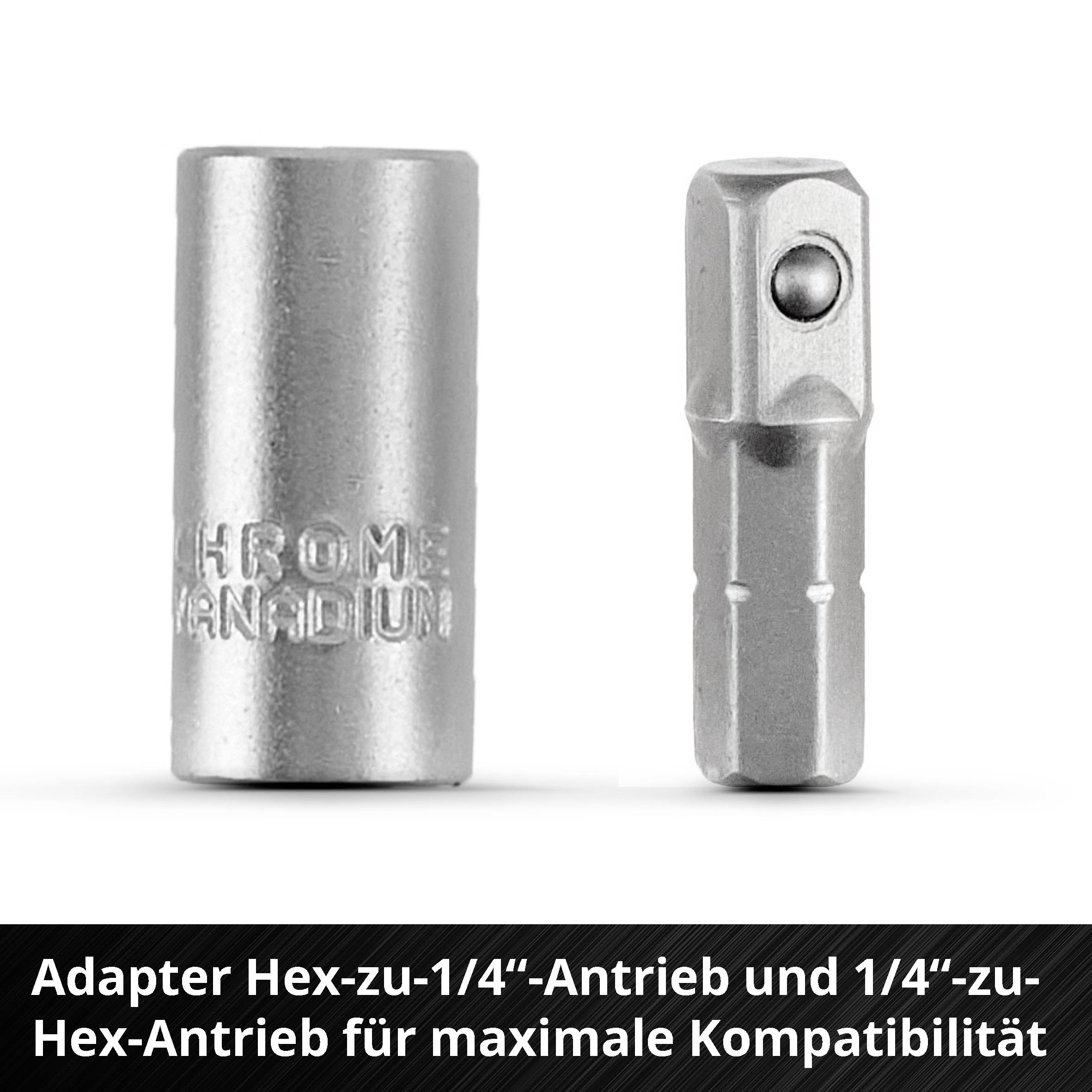 Einhell Steckschlüssel-Bit-Einsatz-Set 1/4" 37teilig 109022