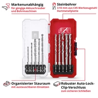Einhell 108743 Werkzeugstahl Stein-Spiralbohrer-Set 10teilig 3 mm, 4 mm, 5 mm, 6 mm, 7 mm, 8 mm, 9 mm, 10mm 1 Set Einhell 108743 Werkzeugstahl Stein-Spiralbohrer-Set 10teilig 3 mm, 4 mm, 5 mm, 6 mm, 7 mm, 8 mm, 9 mm, 10mm 1 Set