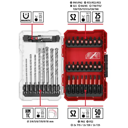 Einhell 108753 33teilig Bohrer- und Bit-Sortiment Einhell 108753 33teilig Bohrer- und Bit-Sortiment